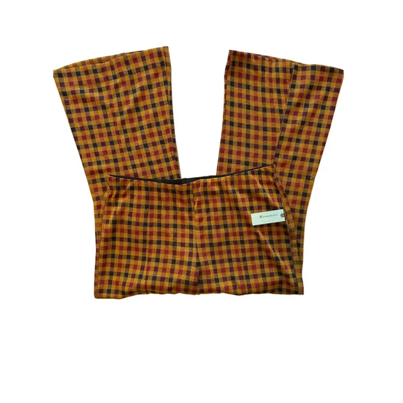 Women's Anthropologie Maeve Pants, 1X Plus, Brown Motif, Stretch Waist NWT - Picture 4 of 15